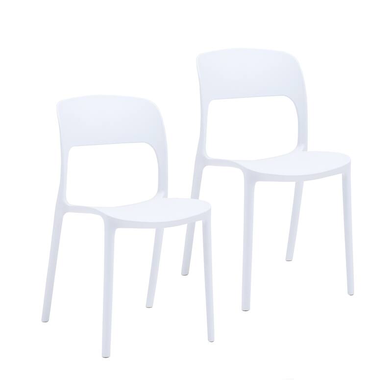 Porthos Home Brody Stackable Plastic Dining Chairs (Set of 2)