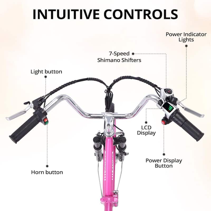 Electric Tricycle, 7 Speeds/36V 10Ah/Large Basket