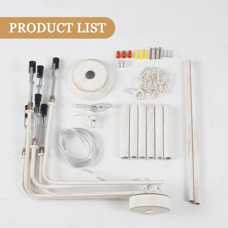 6-Light Candlestick Hanging Linear Chandelier Lighting Ceiling Light for Kitchen Island