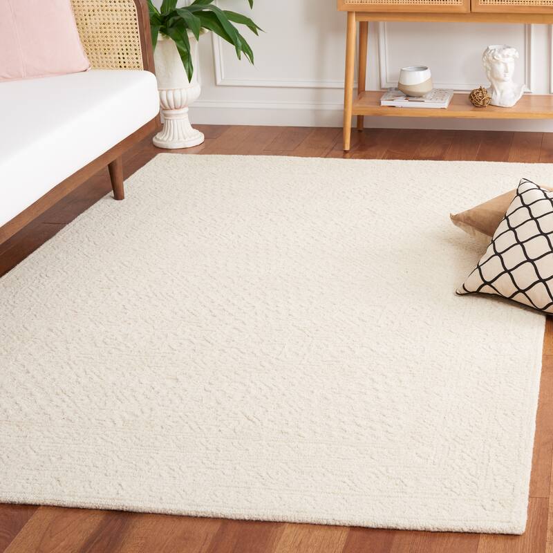 SAFAVIEH Handmade Textural Tanisha Contemporary Wool Rug - 6' x 9' - Ivory
