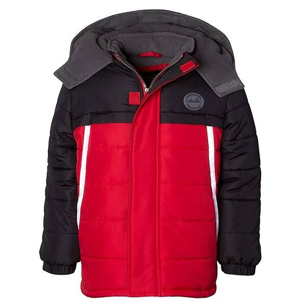 Shop Ixtreme Boys 2t 4t Piping Color Block Puffer Jacket Overstock 26268127 Red 2t