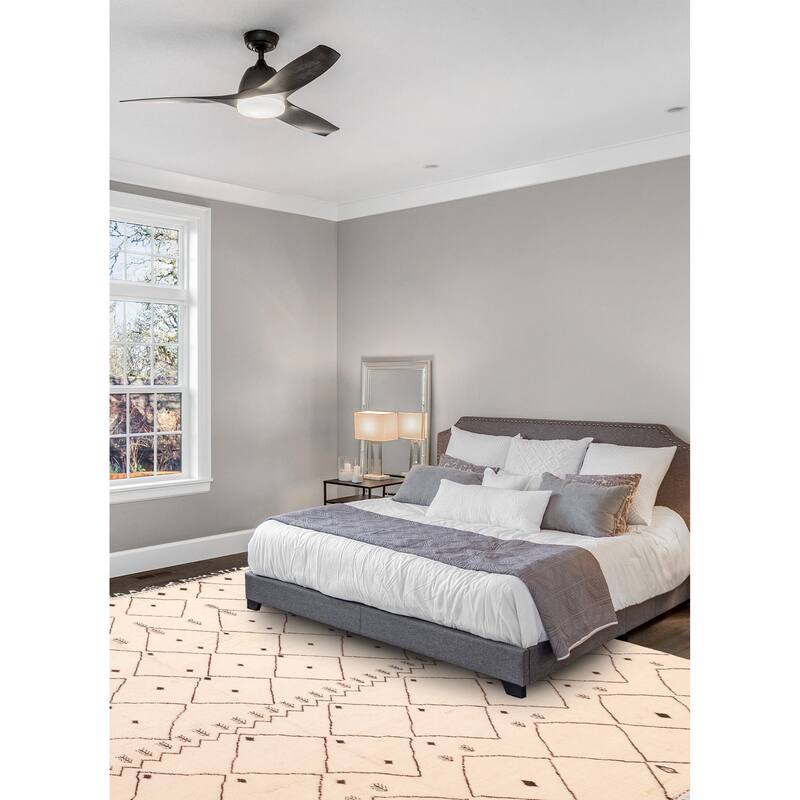 ECARPETGALLERY Hand-knotted Pak Finest Marrakesh Cream Wool Rug - 8'4 x 9'8