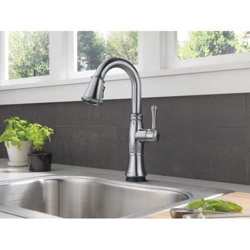 Shop Delta 9997t Dst Cassidy Pull Down Bar Faucet With Touch