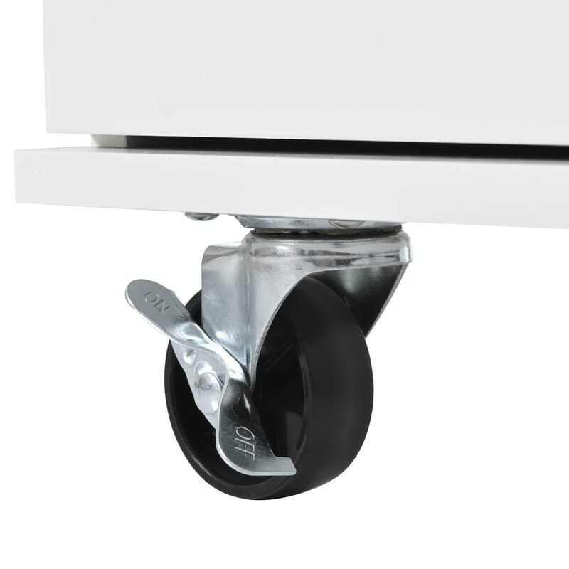 MDF Kitchen Cart with Towel Rack and Spice Rack and Drawer