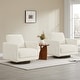 preview thumbnail 66 of 67, Spruce & Spring Rebecca Swivel Accent Chair Armchair with Back Cushion Set of 2 - Pearl