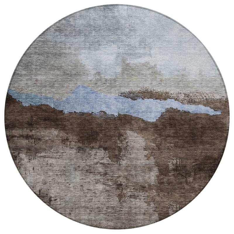HomeRoots Abstract Transitional Rectangle Outdoor Rug