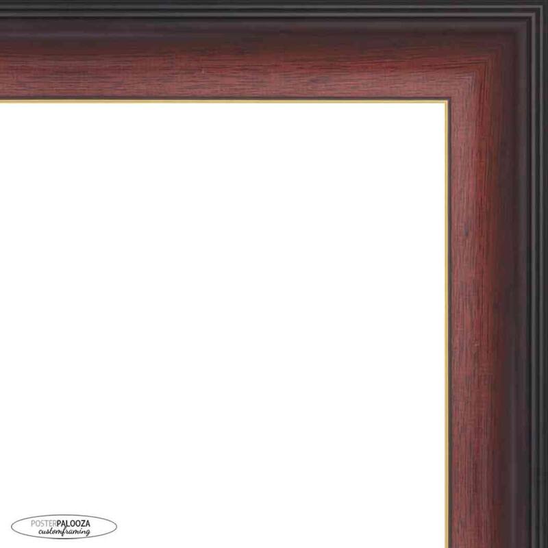 40x30 Contemporary Mahogany Wood Picture Frame Complete with Frame