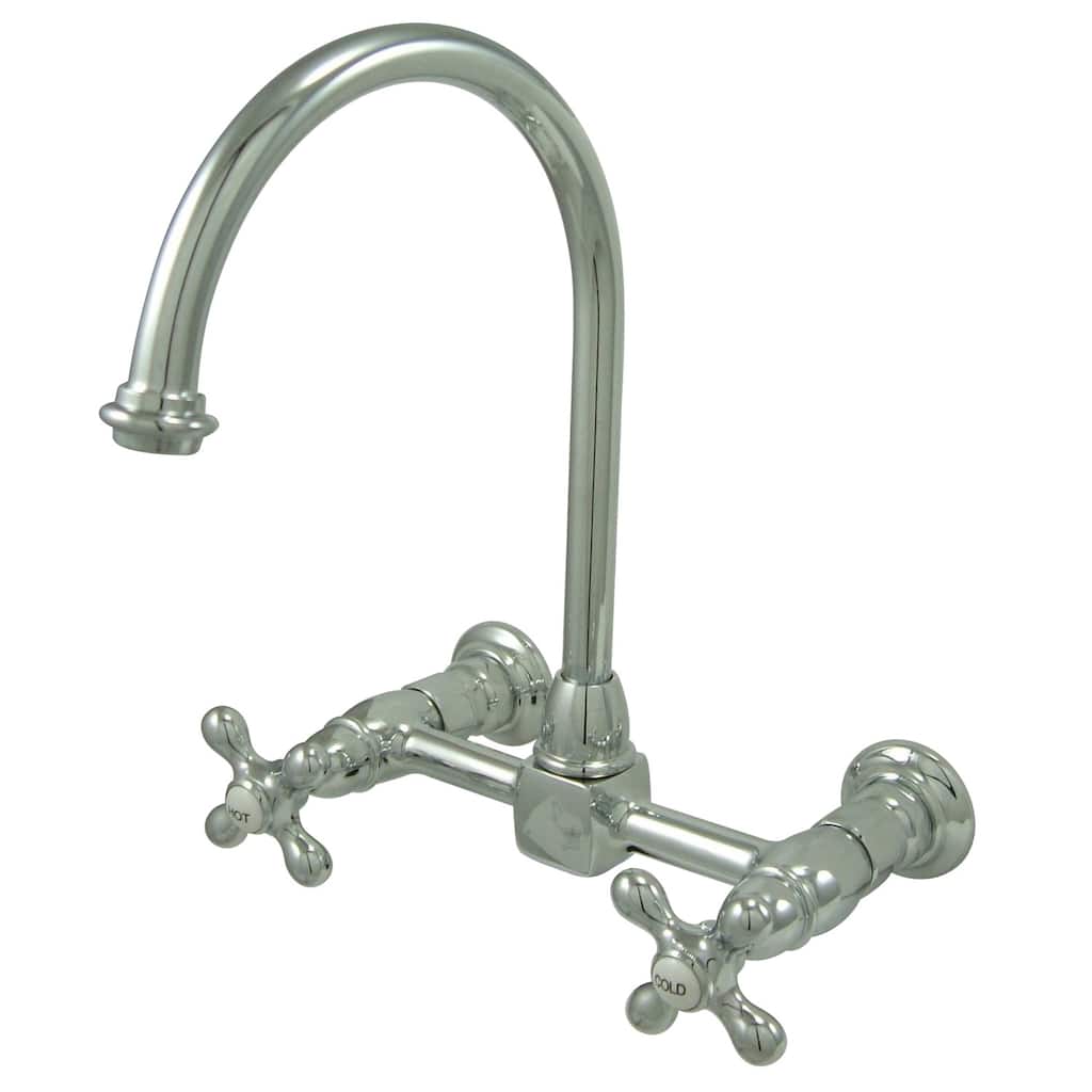 Kingston Brass Restoration Wall Mount Bridge Kitchen Faucet