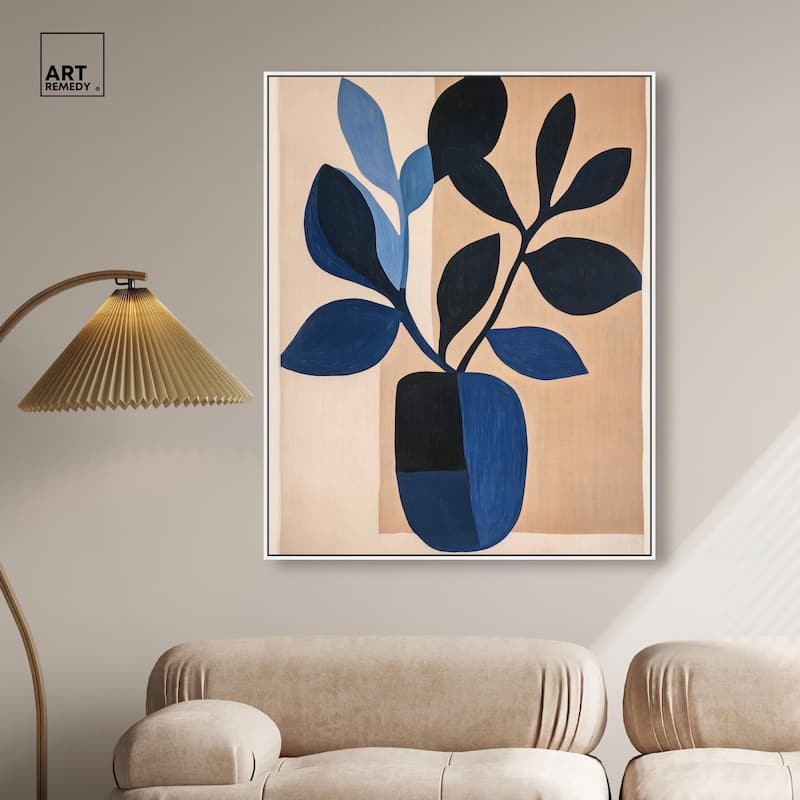 Blue Matisse Jar II Canvas by Art Remedy