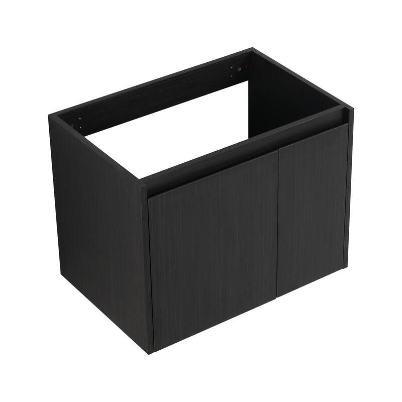 24-Inch Floating Bathroom Vanity with Thick Edge Resin Sink and Soft-Close Doors for Compact Spaces