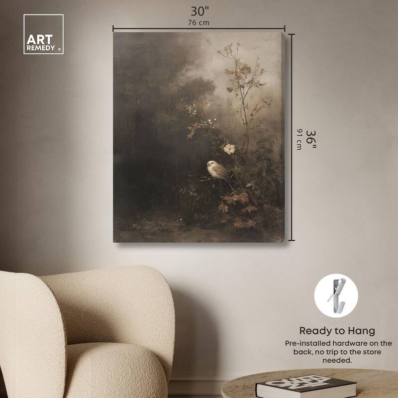 Owl in the Shadows II Canvas by Art Remedy, Gallery Wrapped