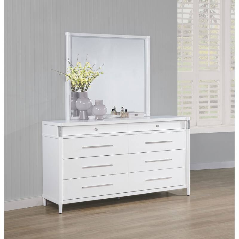 Gracemont 8-drawer Bedroom Dresser Cabinet White