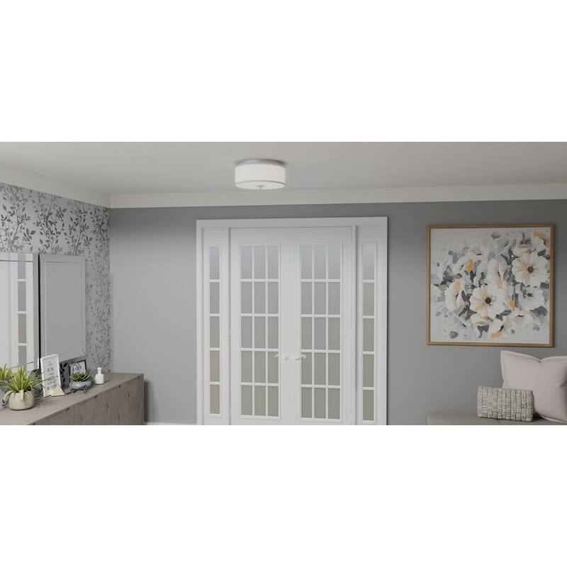 Blanche 3-Light Brushed Nickel Flush Mount Light