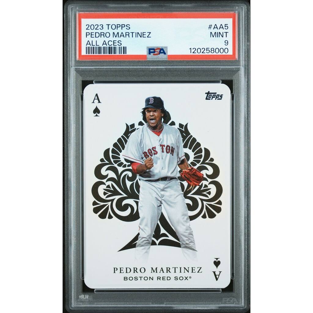 Pedro Martinez 2023 Topps All Aces Baseball Card #AA5 Graded PSA 9 Cert # 120258000 - 8' x 11'