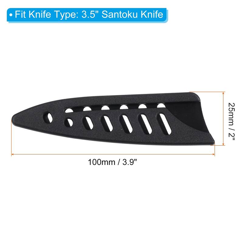 PP Kitchen Knife Sheath Cover Sleeves Portable for Paring knife - Black - 3.5 inch, 2 Pcs