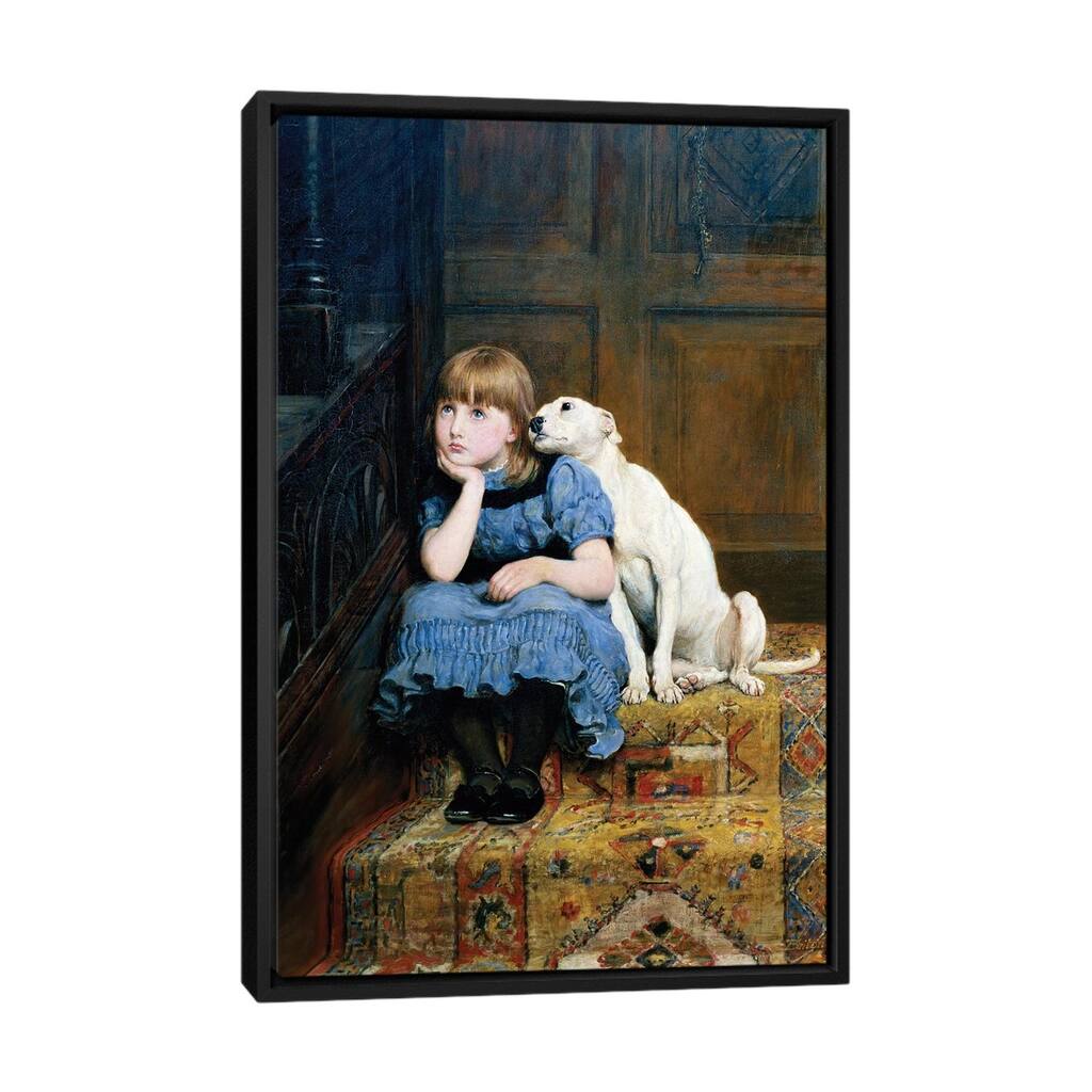 iCanvas "Sympathy, 1877 " by Briton Riviere Framed Canvas Print