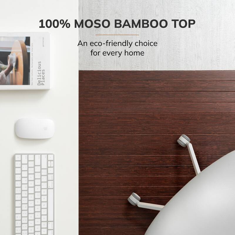 Eco Bamboo Standard Cherry Chair Mat with lip (44 x 52)