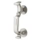 preview thumbnail 3 of 10, Baldwin S Style Curved Solid Brass Door Knocker Lifetime Satin Nickel