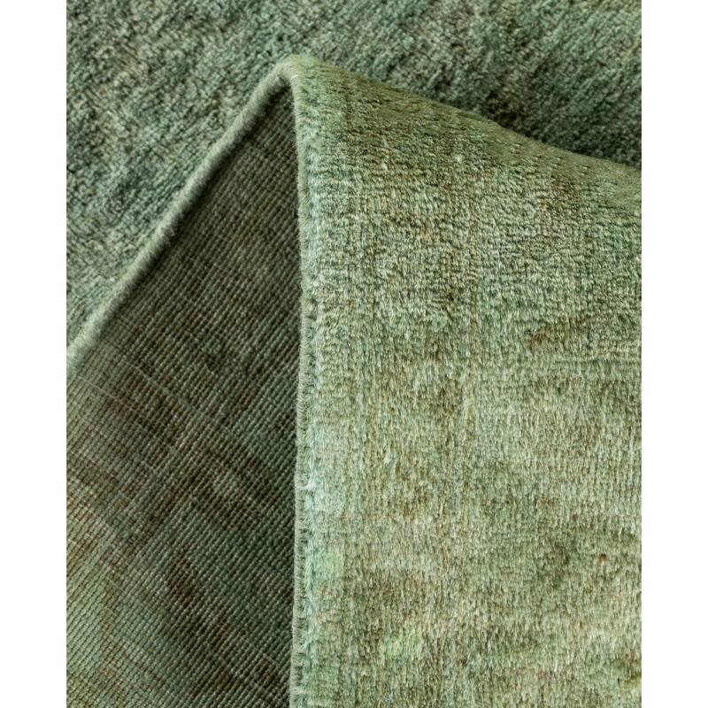 Overdyed One-of-a-Kind Hand-Knotted Area Rug - Green - 3' 4" x 5' 0"