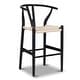 preview thumbnail 4 of 38, Poly & Bark Weave 23.5" Seat Height Counter Stool - Solid Wood with Woven Seat