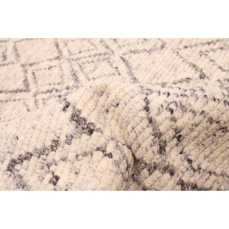 ECARPETGALLERY Hand-knotted Tangier Ivory Wool Rug - 5'4 x 7'7