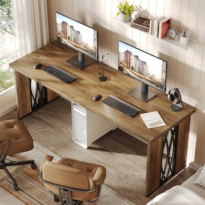 78.7" Extra Long Computer Desk for 2 People