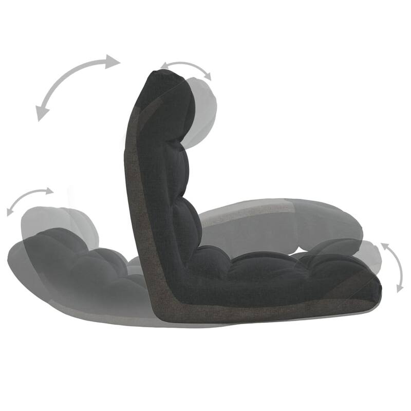 vidaXL Floor Chair Lounge Chair Chaise Lounge Folding Floor Lounger Fabric