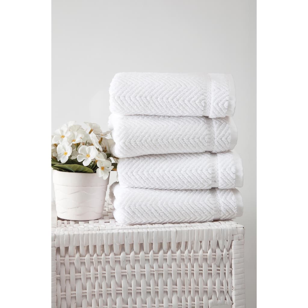 Ozan Premium Home 100% Turkish Cotton Maui Collection Luxury Hand Towels (Set of 4)