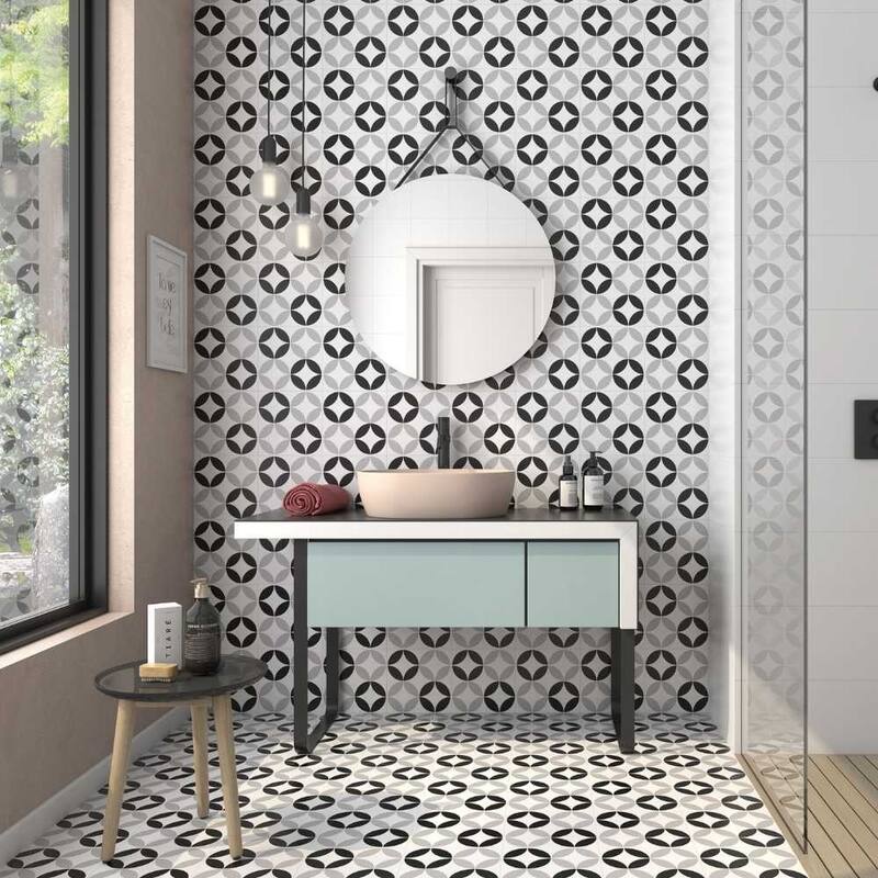 The Tile Life Twinkle 9x9 Black Porcelain Floor & Wall Tile