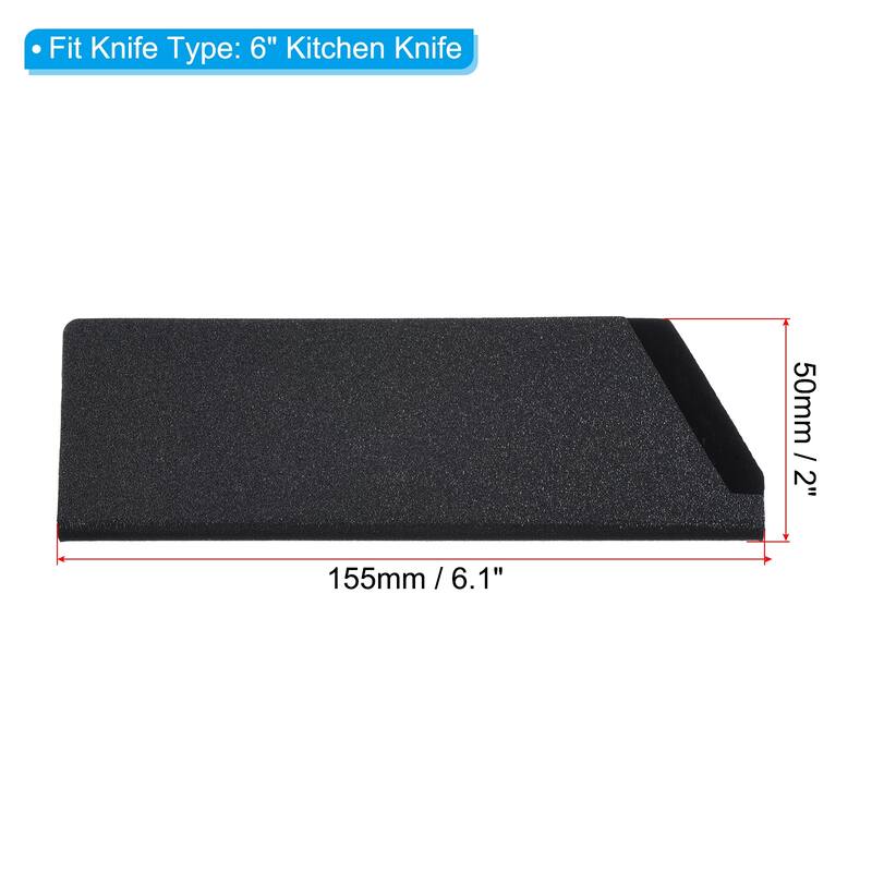 ABS Kitchen Knife Sheath Cover Sleeves for Chef Knife, Black - 6 inch, 1Pcs