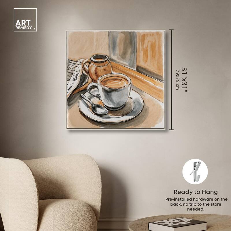 Sunday Coffee Canvas by Art Remedy