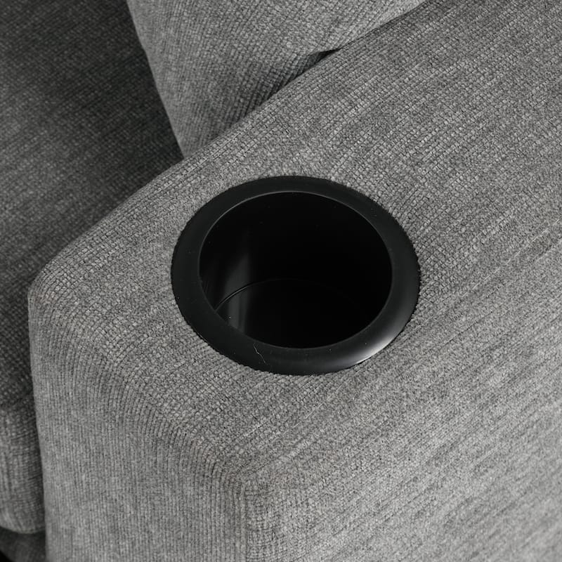 109.1" Chenille Modular Sectional Sofa Bed with Storage Ottoman and USB Ports - L/U-Shaped Convertible Design