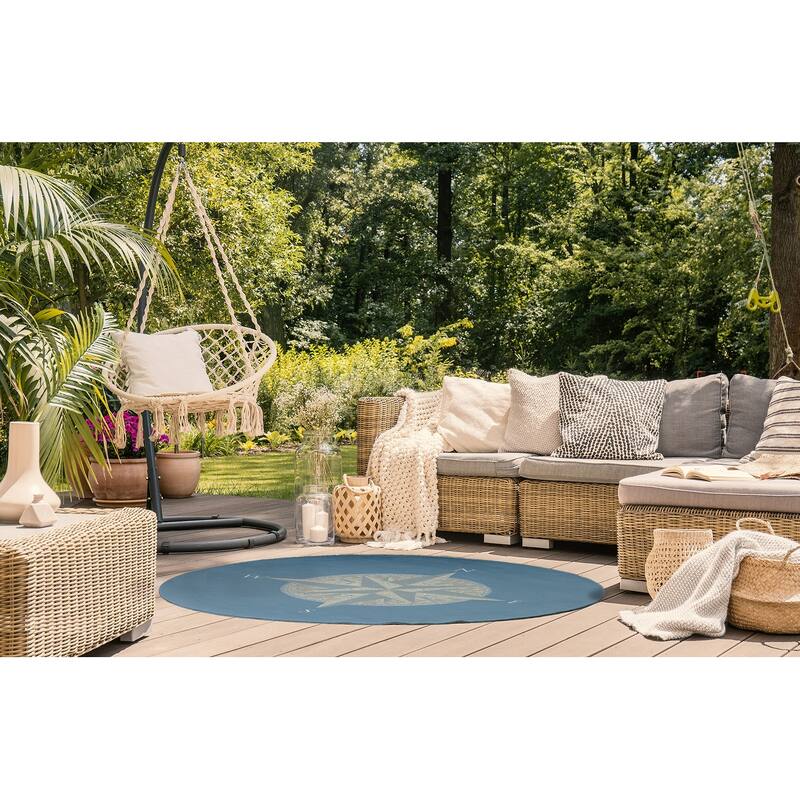 Compass Nautical Indoor/Outdoor Rug