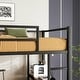 preview thumbnail 9 of 7, Twin Size Loft Bed with L Shaped Desk and Shelves,Charging Station