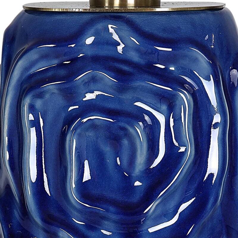 Geometric Patterned Ceramic Table Lamp - 33"