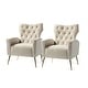 preview thumbnail 102 of 134, Danita Upholstered Accent Chair with Tufted Back,Set of 2
