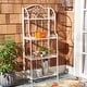 preview thumbnail 3 of 44, SAFAVIEH Amaris Victorian Wrought Iron 4-Tier Outdoor Bakers Rack. - 25 in. W x 15 in. D x 63 in. H