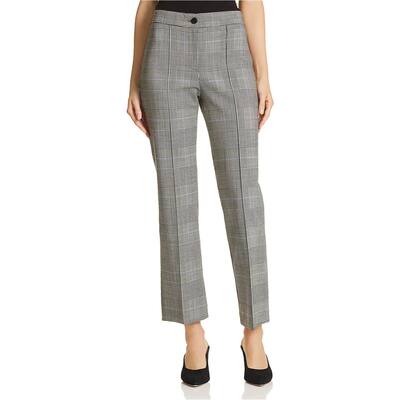 Theory Womens Windowpane Plaid Casual Cropped Pants