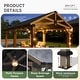 preview thumbnail 34 of 62, Aoxun Outdoor Cedar Wood Gazebo with Double Hardtop Roof