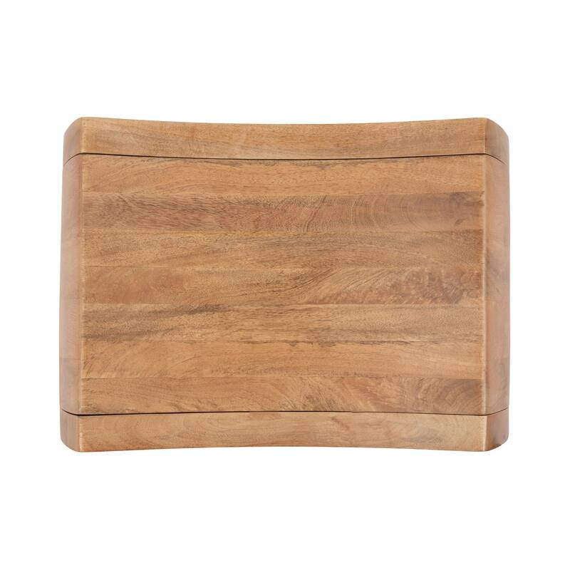 Kate and Laurel Loviisa Wood Ottoman and Vanity Stool