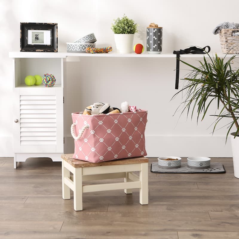 Bone Dry Polyester Pet Bin Trellis Paw