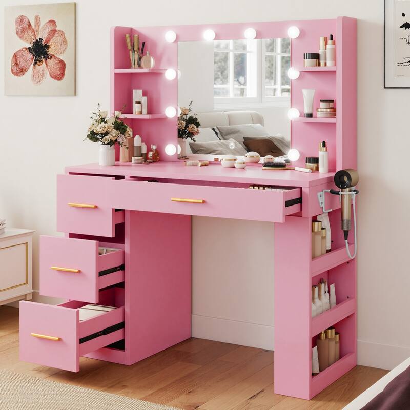 Moasis Makeup Vanity with LED Mirror