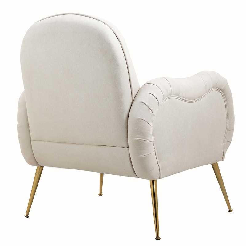 Accent Chair With Metal Gold Legs
