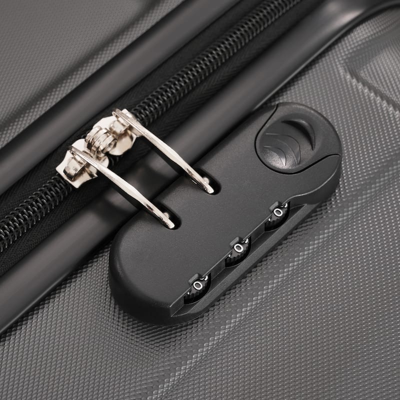 Hardshell Luggage Sets 3 Piece Double Spinner Wheels Suitcase with Handle Password Lock, Lightweight 20"+24"+28" Luggages
