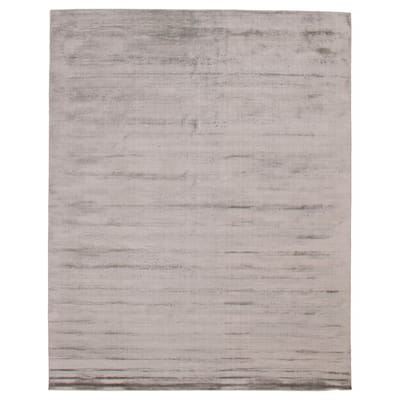 ECARPETGALLERY Hand Loomed Shimmer Grey Viscose Rug - 7'10 x 10'0