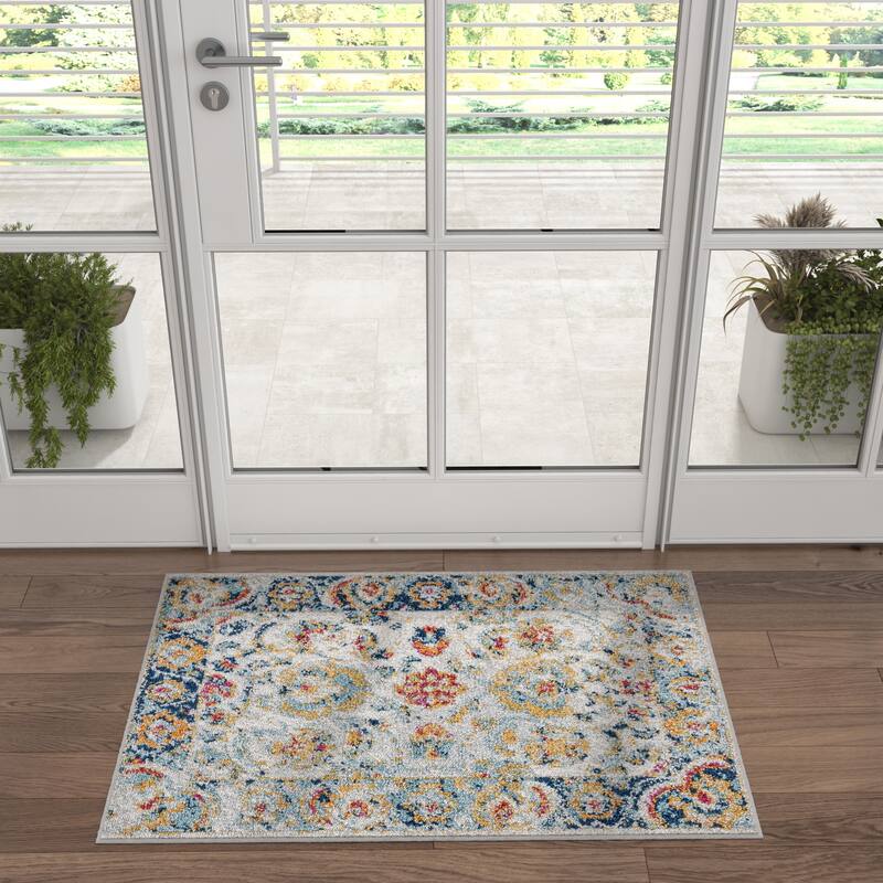 Gematria French Country Floral Indoor Area Rug