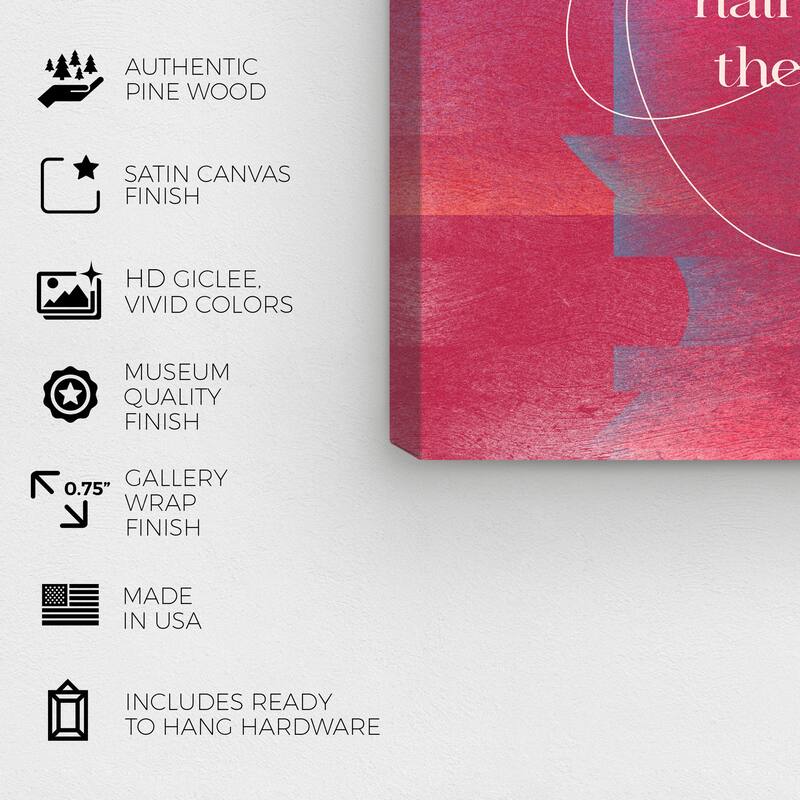 Wynwood Studio Canvas Typography and Quotes Believe you are Pink Modern & Contemporary Wall Art Canvas Print