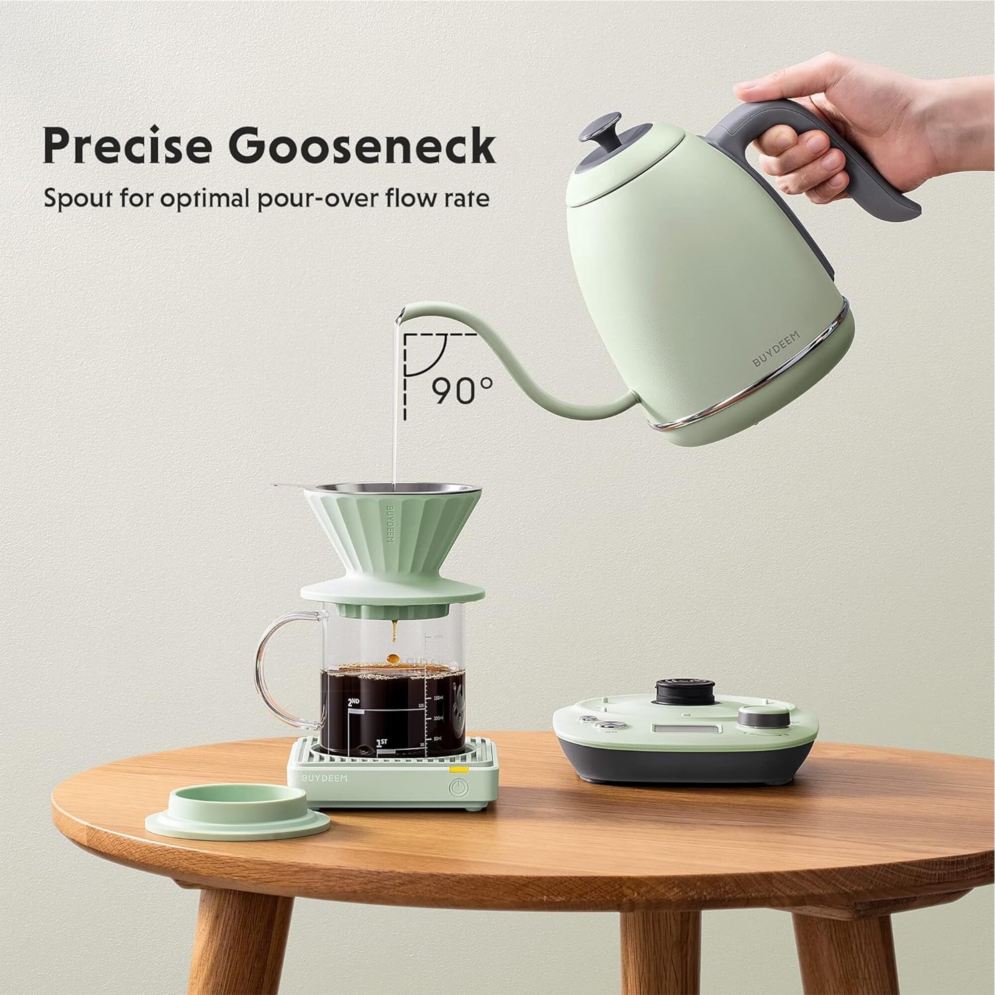 BUYDEEM Electric Gooseneck Kettle with Variable Temperature Control Pour Over Coffee Tea Kettle Bed Bath Beyond 40412032