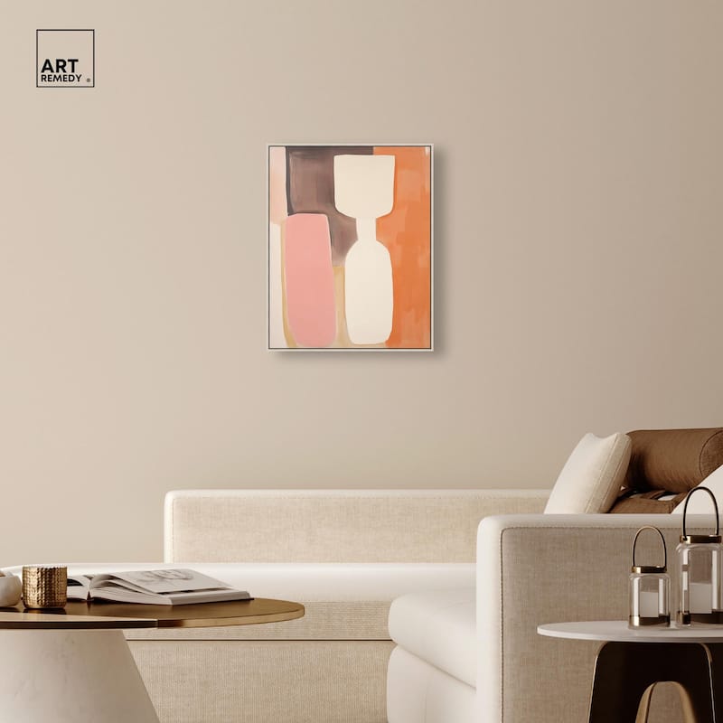 Peach Echoes I Canvas by Art Remedy