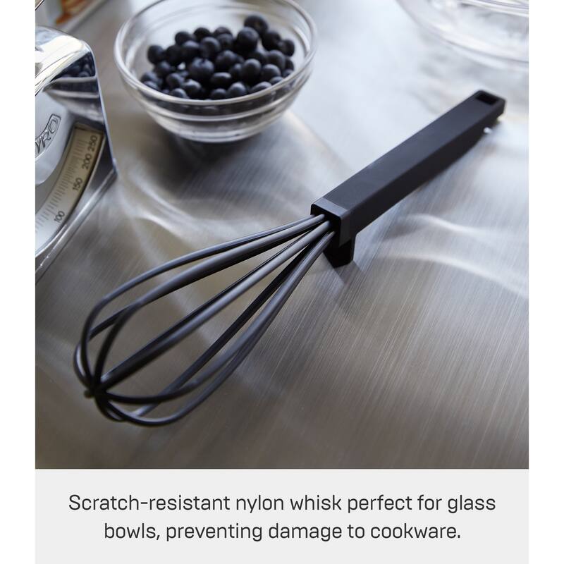 Yamazaki Home Floating Whisk, Silicone and Nylon - L 2.36 x W 2.36 x H 11.61 inches